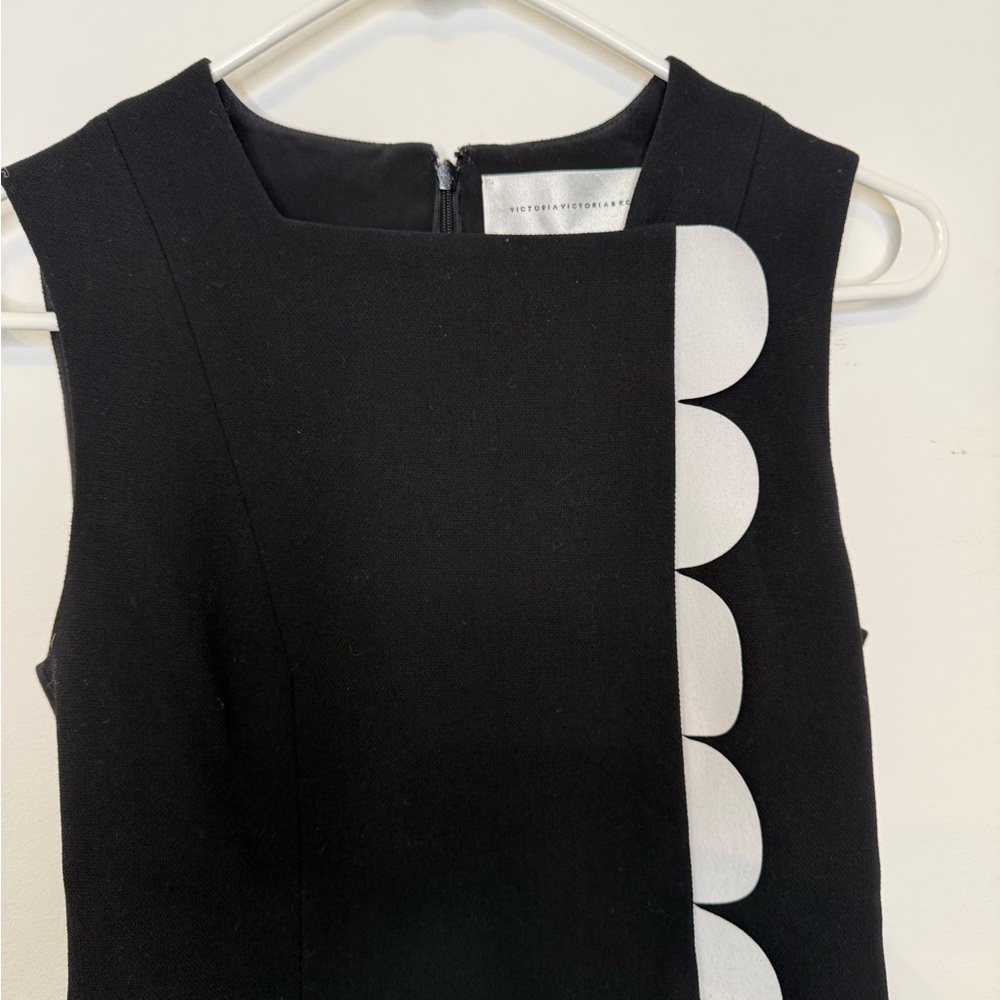 Victoria Victoria Beckham Black White Mini Cocktail Formal Wedding Party Dress 2 - Picture 4 of 16